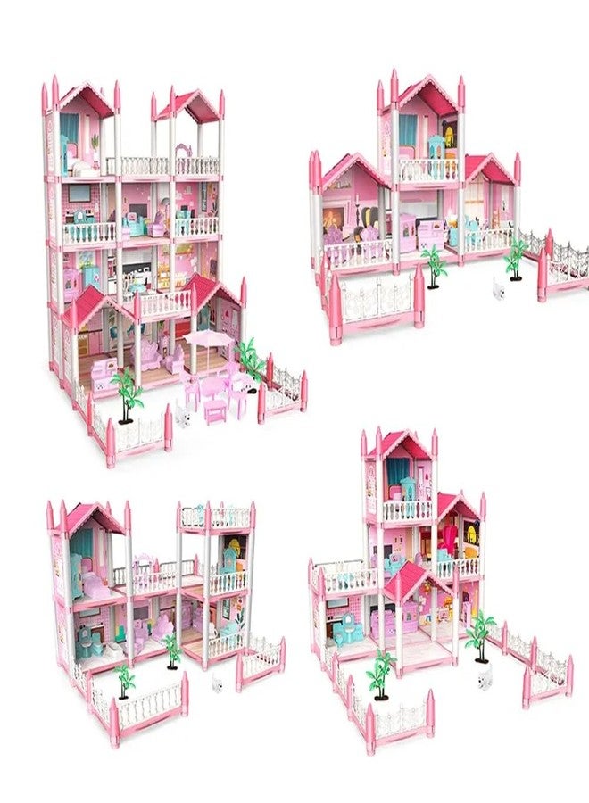Avarin Dollhouse Building Toys, Playset with, Movable Slides, Stairs, Furniture, Accessories, Dolls, Cottage Pretend Play House, DIY Creative Gift for Girls (9 Rooms 3 Layer) - Image 5